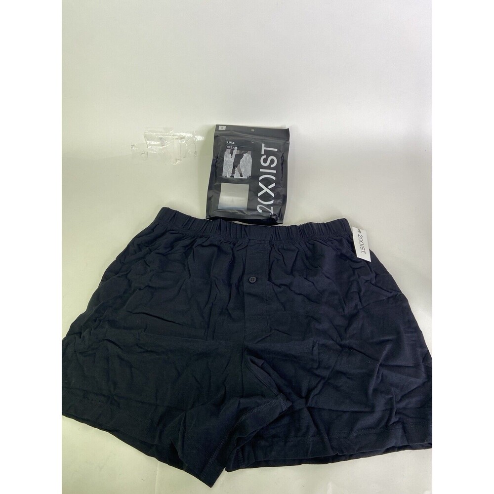 2xist Luxe Dream Knit Boxer Shorts Underwear Black Beauty Mens Size S